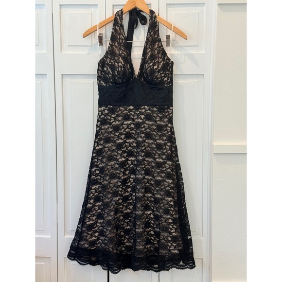 White House Black Market Dresses & Skirts - White House Black Market Lace Halter Midi Dress Sz 6 Formal Evening Date Wedding